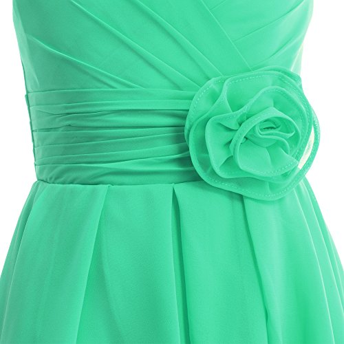 turquoise junior bridesmaid dresses Tea Length Teal Junior Bridesmaid Dress Cyan Little Girl Dress W/Jewel –  DaisyFormals-Bridesmaid and Formal Dresses in 59+ Colors main image 0