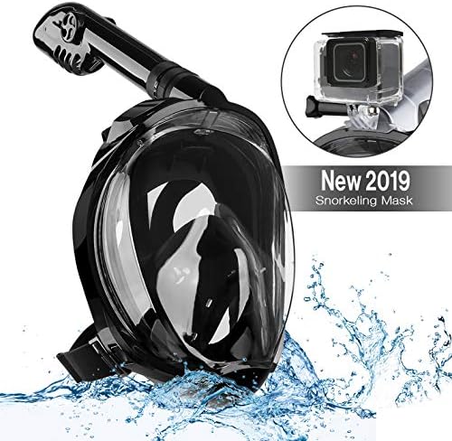 WILLNORN Snorkel Mask[Newest Version] Foldable 180 Panoramic View Free Breathing Full Face Snorkeling Mask, Dry Top Set Anti-fog Anti-leak for Adults & Youth