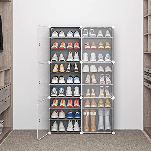 Aeitc Shoe Organizer Storage Narrow Standing Stackable Space