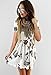 Angashion Womens Dresses Casual Floral Print Long Sleeve Swing Pleated Skater A Line Mini Dress White 1 XL