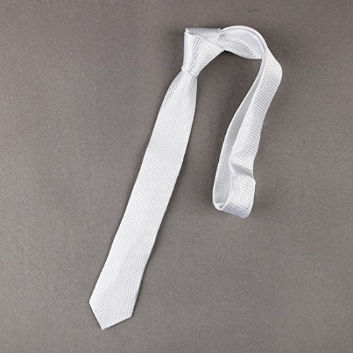 DAE1006 White Skinny Ties Lot Collection Checkered Set By Dan Smith