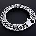 Trendsmax 15mm Mens Bracelet Chain 316L Stainless Steel Silver Color Punk Double Curb Cuban Rombo Link Fits 6inch Wrist