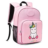 mommore Cute Unicorn Kids Backpack Preschool Toddler Backpack for 3-7 Years Old Boys/Girls, Pink
