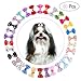UEETEK 60PCS (30 Paris) Cute Puppy Dog Small Bowknot Hair Bows with Rubber Bands Handmade Hair Accessories Bow Pet Grooming Products (60 Pcs,Cute Patterns)