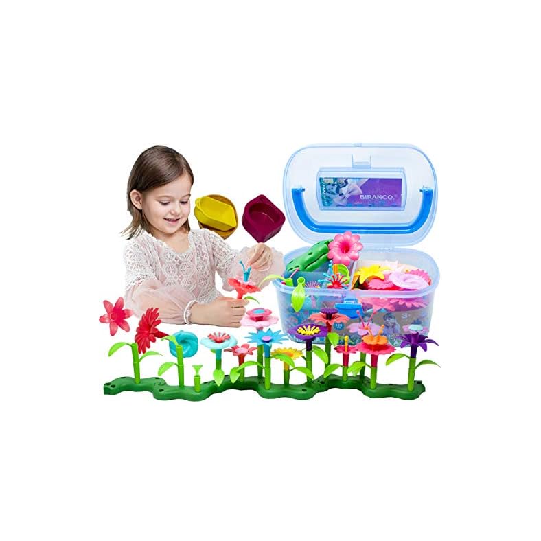 BIRANCO. Flower Garden Building Toys – Build a Bouquet Floral Arrangement Playset for Toddlers and Kids Gifts Age 3, 4…