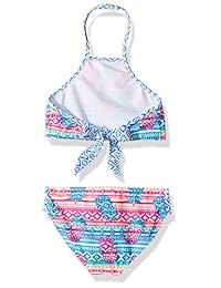 Conjunto de baño de bikini con cuello alto y estampado étnico con piñas de Ángel playa Big Girls