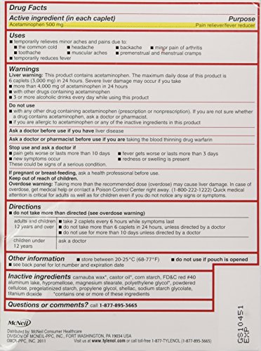 Tylenol Pain Reliever/Fever Reducer, 100 Count - Thumbnail 4