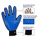 Meetest Pet Grooming Glove-Massage Tool Cleaning Shower Gentle Deshedding Brush Hair Remover Mitt with Enhanced Five Finger Design Long & Short Fur Comb for Dogs/Cats One Pair [New Version] (Black)