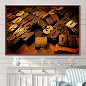signwin Framed Canvas Wall Art Word Panels 3D...