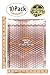ABC Rose Gold Bubble Mailers, 9.5 x 13.5 Inches, 10 Pack. Metallic Aluminum Foil and Polyethylene Envelope. Waterproof Packaging for Jewelry