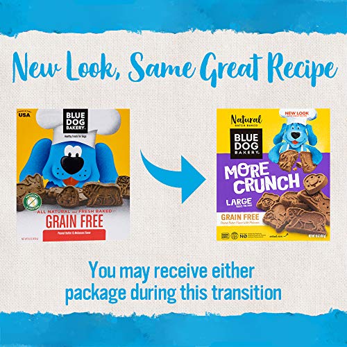 Blue Dog Bakery Natural Dog Treats, More Crunch Large, Grain Free