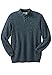 KingSize Men's Big & Tall Henley Shaker Sweater