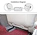 EDEALYN 2 PCS Universal Car Seat Covers PU Leather Bottom Seat Cover Car Interior Accessories Bottom Car Seat Protector Covers (Gray)