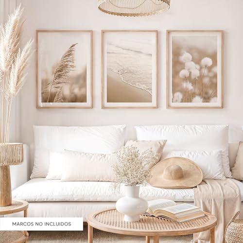 OHBIMBA® Set of 3 Modern Living Room Decorative Wall Posters – Decorative Pictures Wall Decoration – Decorative Canvas (30 x 40 cm – Without Frame)
