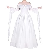 Vibsion Medieval Renaissance Costume Dress Regency Dresses for Women Victorian
