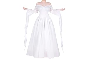 Vibsion Medieval Renaissance Costume Dress Regency Dresses for Women Victorian