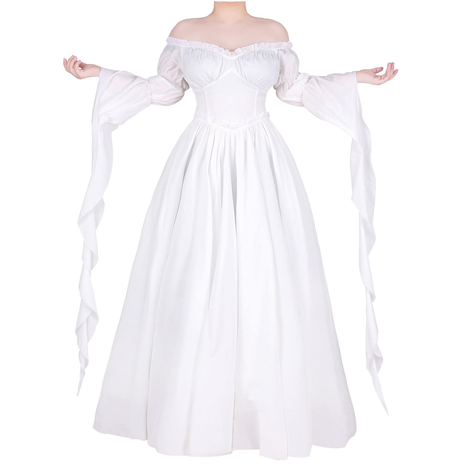 Photo 1 of ***(HEAVILY USED/ MINOR DAMAGE)***Vibsion Medieval Renaissance Dress Renaissance Faire Costume for Women Victorian Gothic Witch Wedding Dresses XXL/3XL