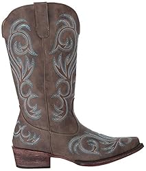 Roper womens Riley Western Boot, Brown, 6.5 US