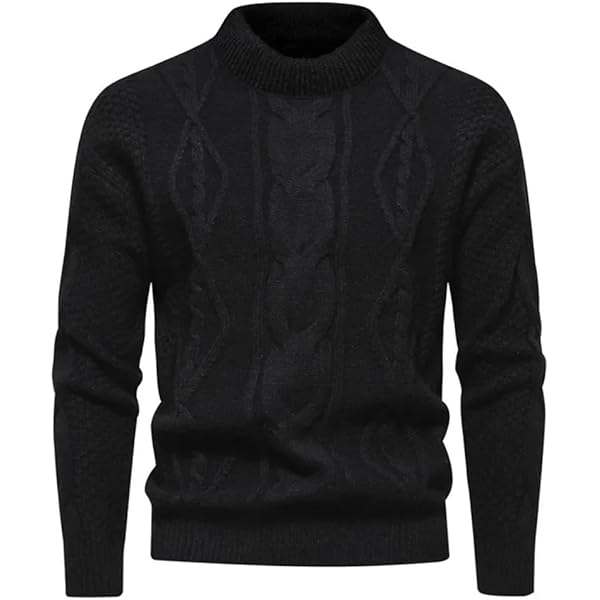 Men's Crew Neck Knitted Sweaters Classic Autumn Winter Warm