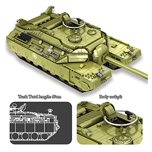 MISINI Panlos 628010 T28 Heavy Tank Building Kit, WWII Military Tank