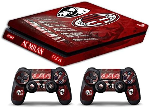 Skin Ps4 SLIM - AC MILAN ULTRAS CALCIO - limited edition DECAL COVER ADESIVA Playstation 4 Slim SONY BUNDLE