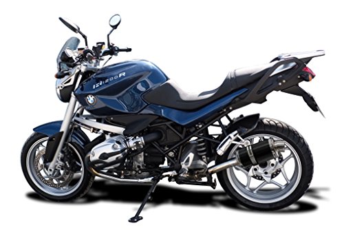 Delkevic Aftermarket Slip On compatible with BMW R1200R DS70 9" Carbon Fiber Oval Muffler Exhaust 06-10 - Thumbnail 2