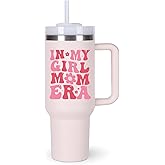 momocici Girl Mom Gifts Ideas.40 oz In My Girl Mom Era Tumbler with Handle.GirlMom Cup Tumblers Gift.40 oz Birthday Christmas Mothers Day Cups Tumbler Gifts for girlmom.