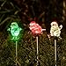 pearlstar Solar Garden Stake Lights, 3 Santa Claus Christmas Lights Solar Powered Christmas Decorations with Color Changing LED for Holiday Yard Pathway Driveway(Santa Figurines)