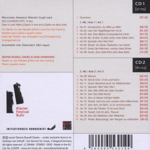 Die Zauberflote Dennis Russell Davies Maki Namekawa Alexander Zemlinsky Wolfgang Amadeus Mozart Amazon De Musik