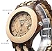 GBlife 080A Quartz Men Wooden Watch with Date Luminous Wood Wrist Watch (Maple Wood)