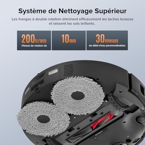 Qrevo Edge S5A Aspirateur Robot 18500 Pa, ChÃssis AdaptiLift