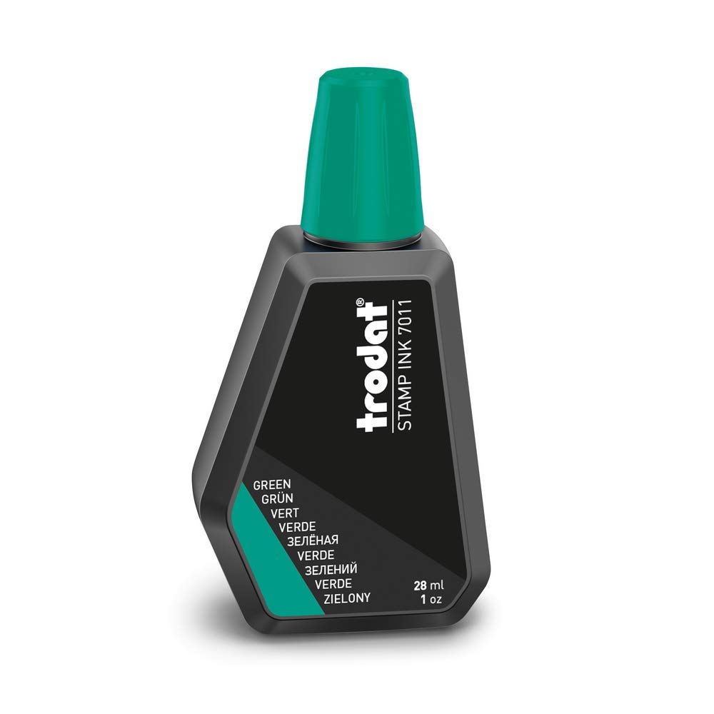 Trodat 7011 Endorsing Ink, 28 ml, Green