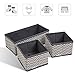 HOMFA Closet Drawer Organizer Foldable Fabric Cloth Storage Cubes Basket for Underwear, Bras, Socks, 6 Pack Stripe