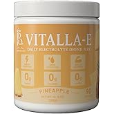 VITALLA-E Replenisher Daily Electrolyte Powder Drink Mix - Sugar Free – Pineapple, 90 Servings – Hydration Powder w/ 6 Key Electrolytes and Trace Minerals – Keto Friendly, Vegan, Non-GMO (CF Ultima)