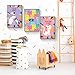 Pillow and Toast Funny Kitten Posters for Girls Bedroom Decor, Girls Room Posters, Bright and Colorful Kitten Decorations for Wall, 11x17 Art Prints 4 Set