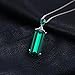 JewelryPalace 4.4ct Fancy Cut Simulated Green Nano Emerald Pendant Necklace for Women, 925 Sterling Silver White Gold Plated Necklace, Anniversary Gemstone Necklace for Women 18 Inches Chain