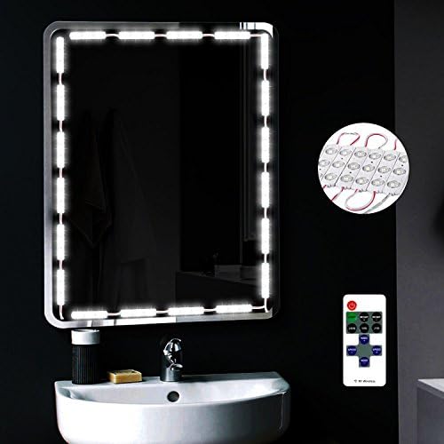 Makeup Mirror Light -YODAY 10ft 60 LED Hollywood Style Mirror LED Light DIY Light Kits for Bathroom Cosmetic Mirror Decoration with Remote Dimming Switch(Mirror is not Included)