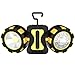 LED Work Light, totobay Dual Head Emergency Work Light with Rotating and Magnetic Design 4 Modes Outdoor Camping Light 6AAA Battery（not Included) (Yellow)