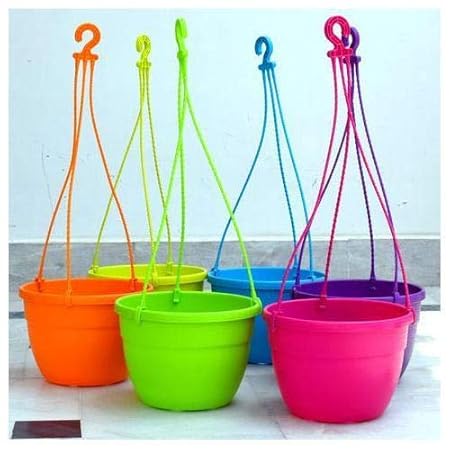 Hanging Pots, Flower pots Red 7inch - 20pcs