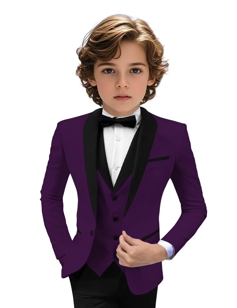 Tuxedo Suits for Boys 3 Pieces Slim Fit Boys Formal