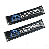 BENZEE 2pcs MOPAR Carbon Fiber Car Seat Belt Shoulders Pad Truck Cover Dodge Charger 2011-2012 JEEP CHRYSLER