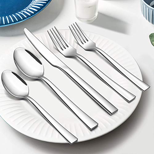 60Piece Silverware Set, Efar Stainless Steel Flatware Set Service for