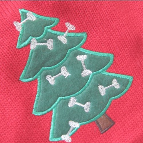 Tangpan Red Christmas Tree Print Turtleneck Classic Pet Clothes Dog Sweater