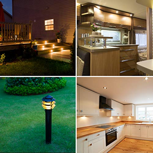 Newhouse Lighting T5 LED Bulb Halogen Replacement Lights, 3W (18W Equivalent), Wedge Base, 280 lm, 12V, 3000K, Non-Dimmable