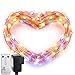 Fairy Lights, DecorNova 120 LED 39.4 Feet Copper Wire Firefly String Lights with 3V Adapter and Remote for Holiday Parties Bedroom Wedding Christmas Decorations, Multi-Color