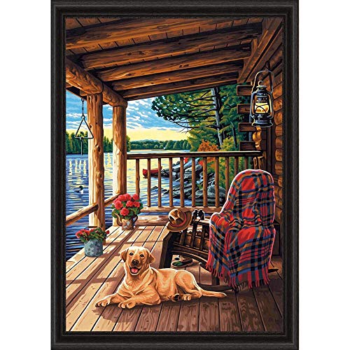 Dimensions Log Cabin Porch Paint By Numbers Kit For Kids And