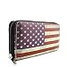 Single Zip Around Vintage American Flag Print Wallet