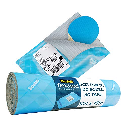 Scotch Flex and Seal Shipping Roll, 10 ft x 15 in, Just Ship It, No Boxes, No Tape, Easy