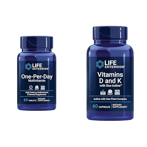 Life Extension One-Per-Day Multivitamin – Packed with Over 25 Vitamins, Minerals & Plant Extracts & Vitamins D and K with Sea-Iodine, Vitamin D3, Vitamin K1 and K2, Iodine