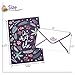 Dahey 32Pcs Floral Stationery Sets with 16Pcs Matching Envelopes, Lined Papers for Writing Letters, Purple